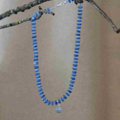 Aqua Kyanite Talisman Necklace