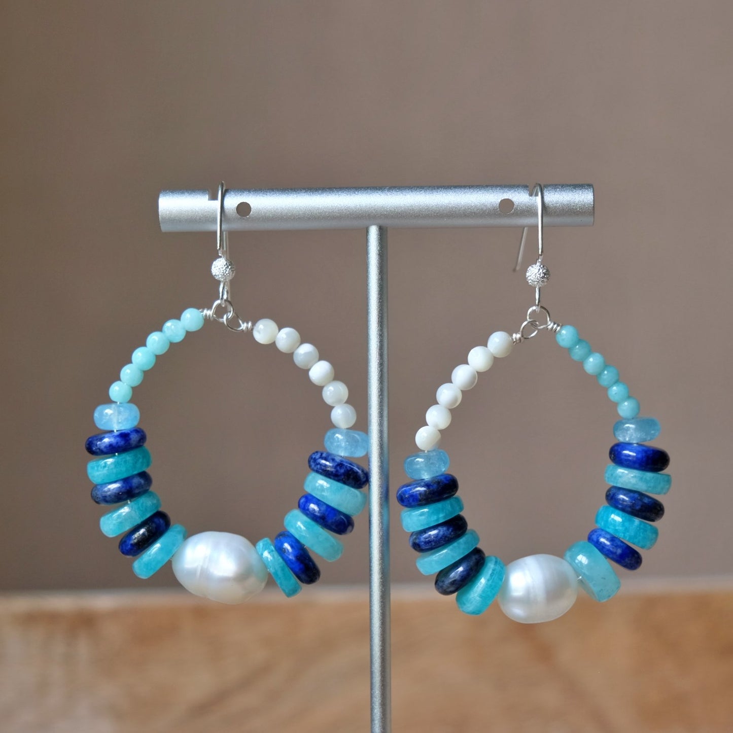 Lapis Lazuli and Amazonite Earrings