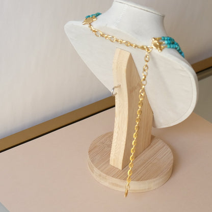 Turquoise and Baroque Pearl Lisbon Necklace